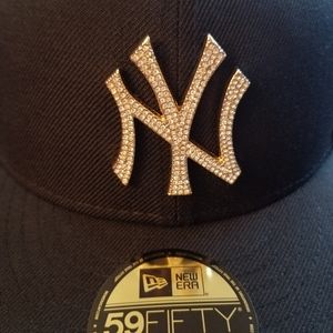 New era yankees gem fitted size 7 5/8 black